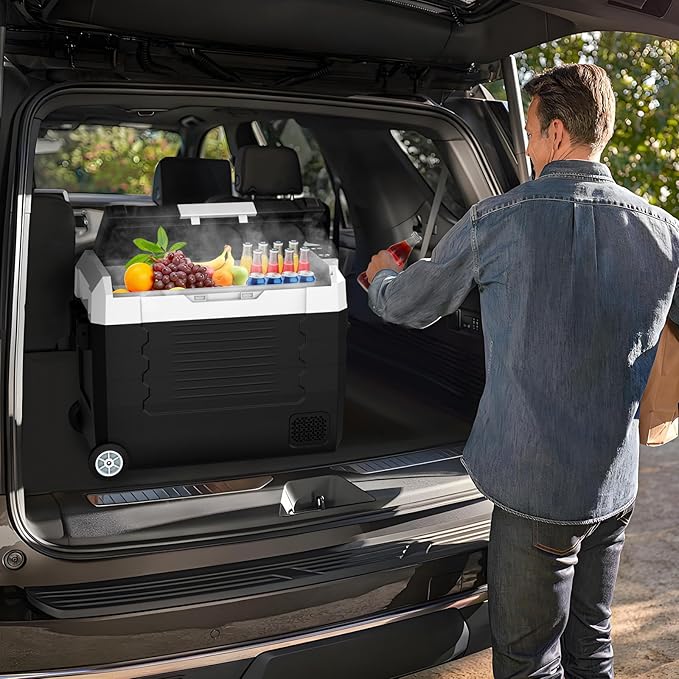 SubSun12V Cooler Car Fridge, 48QT -4℉~68℉ Fast Cooling Car Refrigerator