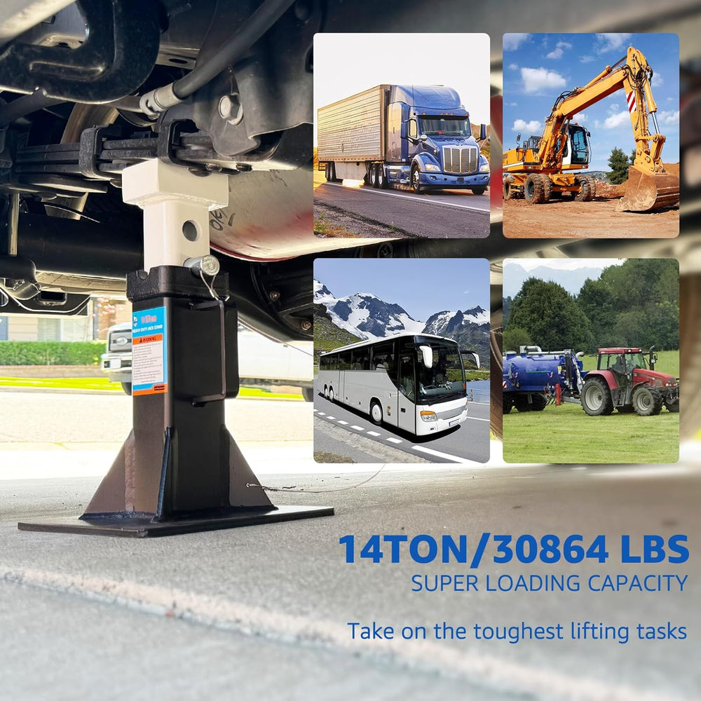 HKTE 14 Ton Jack Stands 28000 lbs Heavy Duty Car Jack Stands Adjustable 12