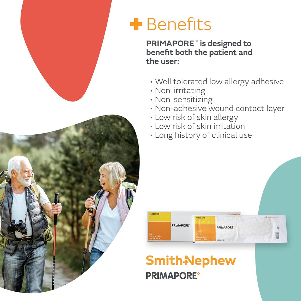 Smith+Nephew PRIMAPORE Adhesive 35X10CM CTN 20