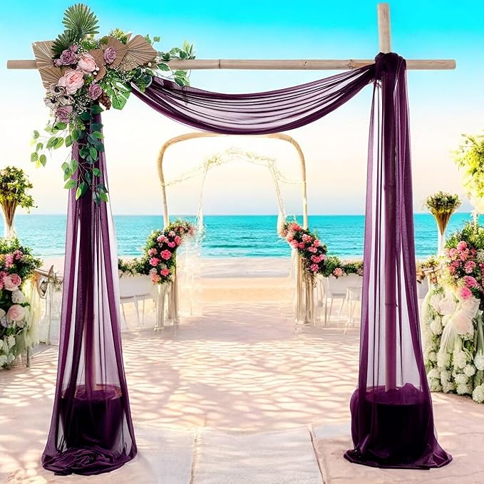 MDS Halloween Chiffon Draping Fabric - 2 Panel, 30" Wide x 50ft Long - S...