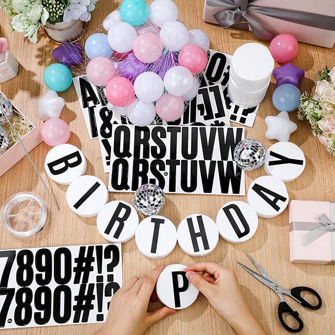 Giant Friendship Bracelet Garland Kit, DIY Birthday Banner with Letters Ball ...