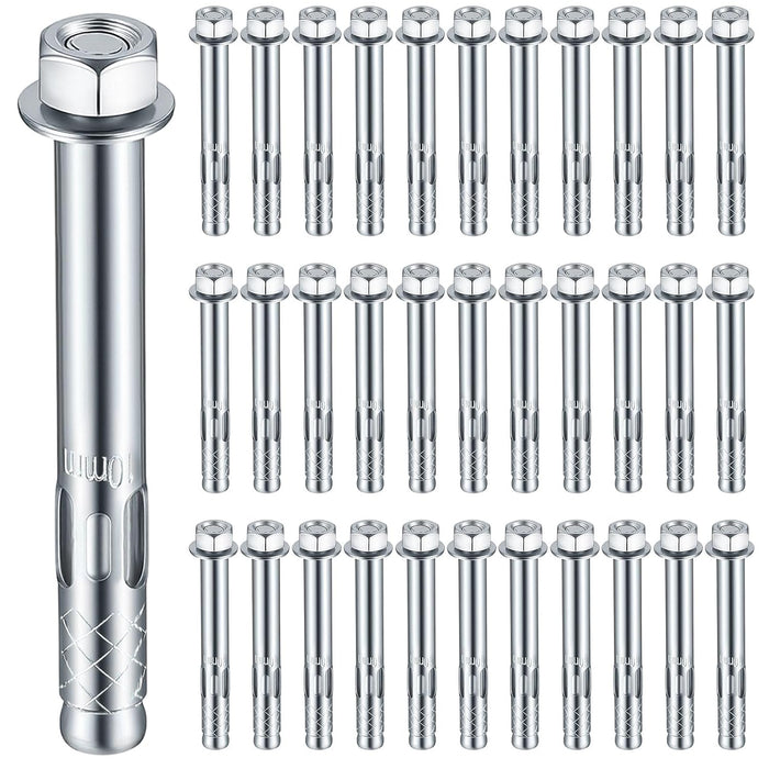 100 Pack 3/8" x 3" Sleeve Anchors for Concrete