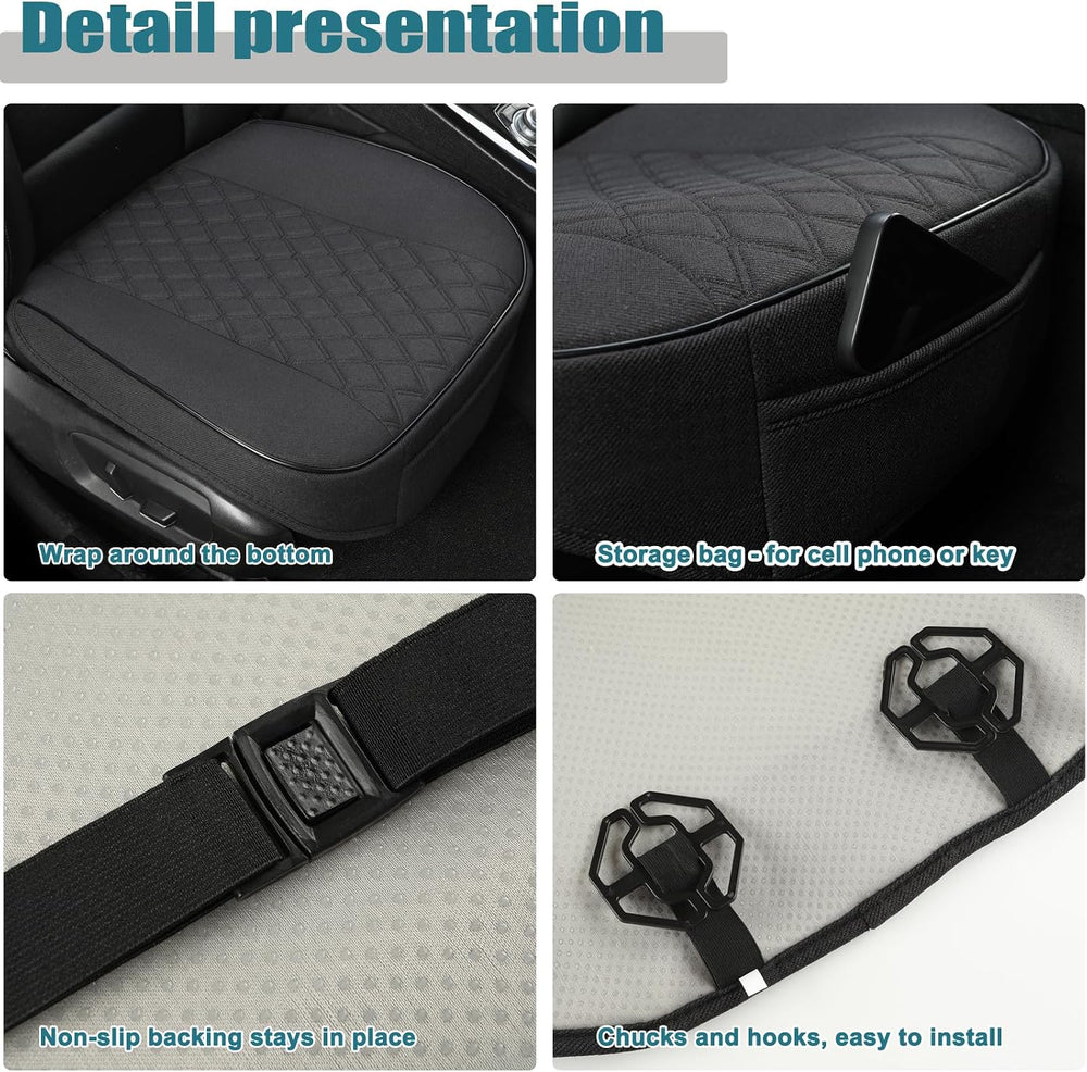 West Llama Linen Front Car Seat Cover Protector Anti-Slip Bottom Seat Cover F...