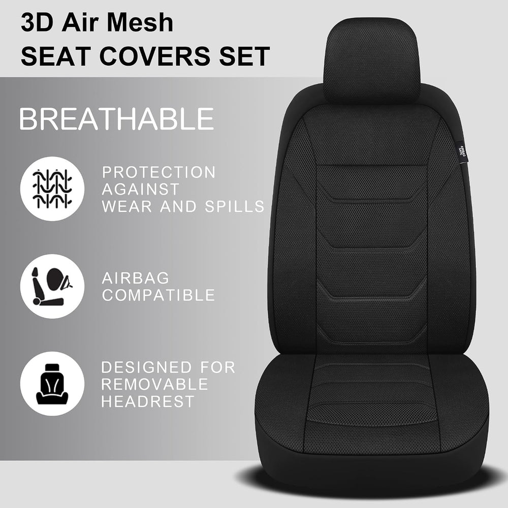 Pariiaotin 3D Air Mesh Car Seat Cover Full Sets Washable and Breathable Premi...