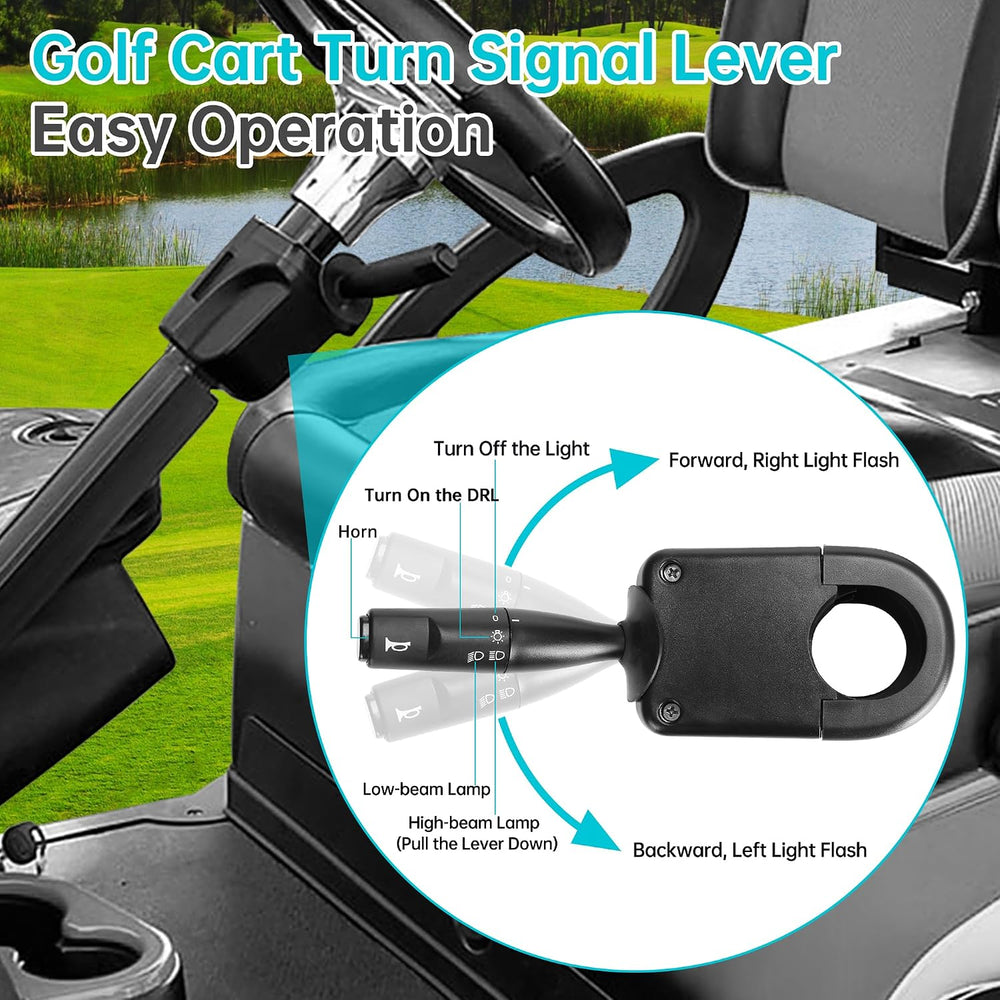 10L0L Deluxe Golf Cart Light Kit for EZGO TXT 1996-2013 12V-72V, RGB DRL