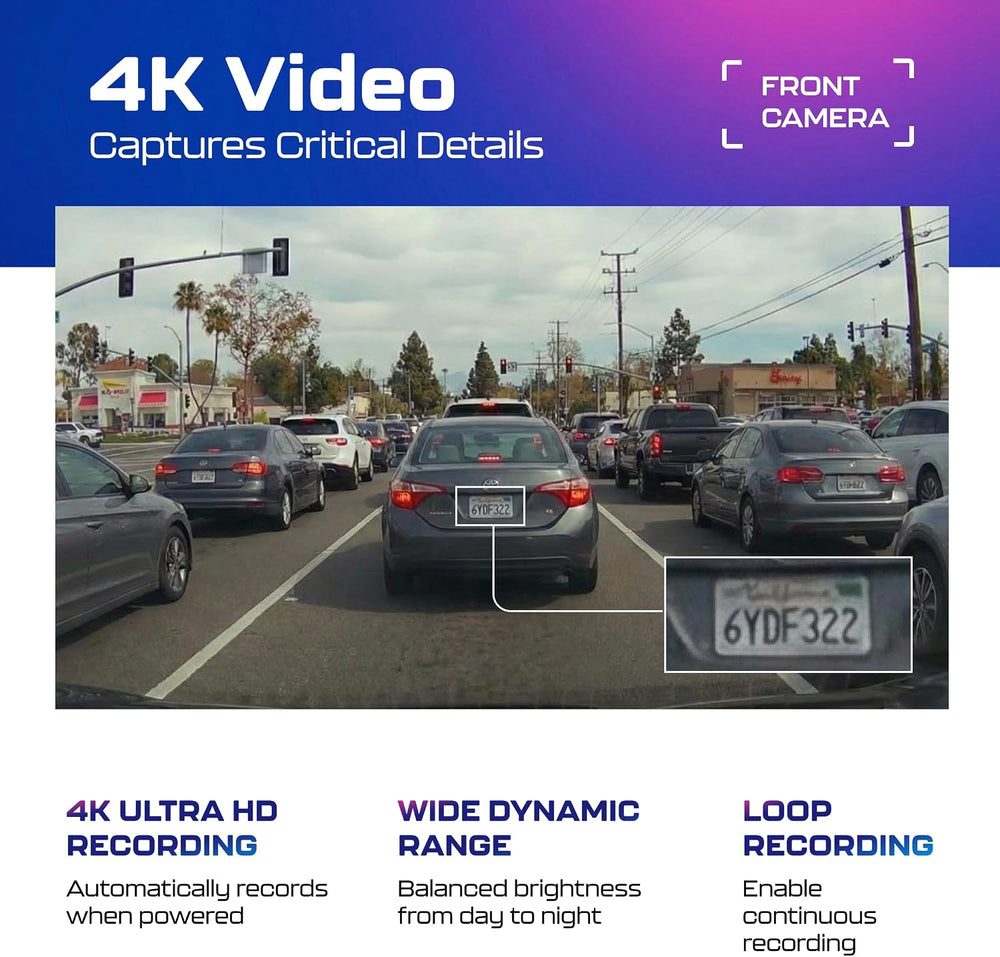 AZDOME PG17 2CH Mirror Dash Cam 4K - 12" Touch Screen - 24H Parking Mode...