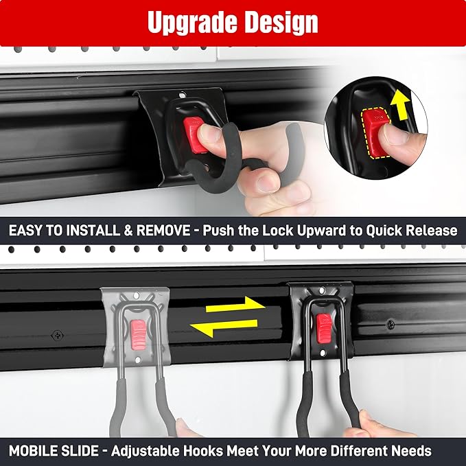 WORKPRO Garage Tool Organizer Wall Mount, Garage Organization Garden Tool Rack