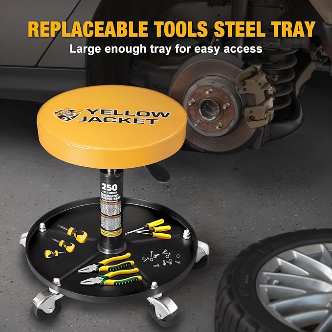 YELLOW JACKET Rolling Mechanic Stool