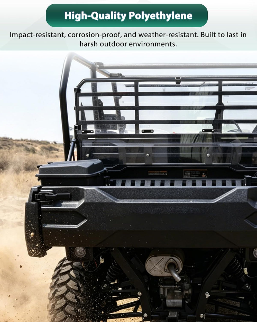 Rear Cargo Box for Kawasaki Mule Pro FXT DXT DX FX 2015-2026, 20L Waterproof ...
