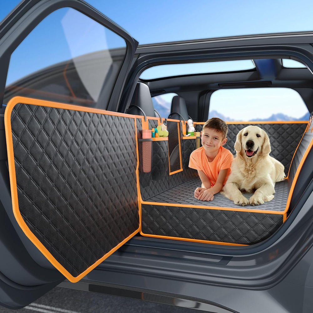 Twesync Dog Seat Cover for Back Seat, Hard Bottom Back Seat Extender, 100% Wa...