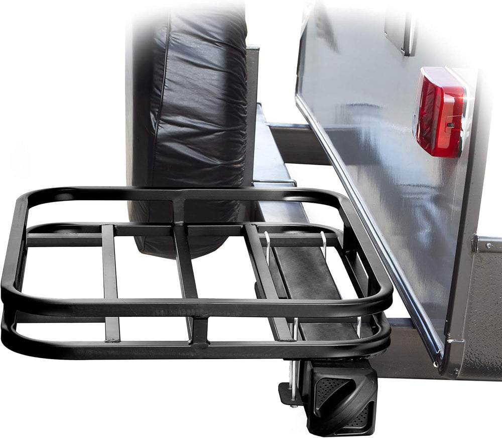 Eaz-Lift RV Bumper Mounted Cargo Carrier, Steel Hitch Rack for Coolers, Campi...