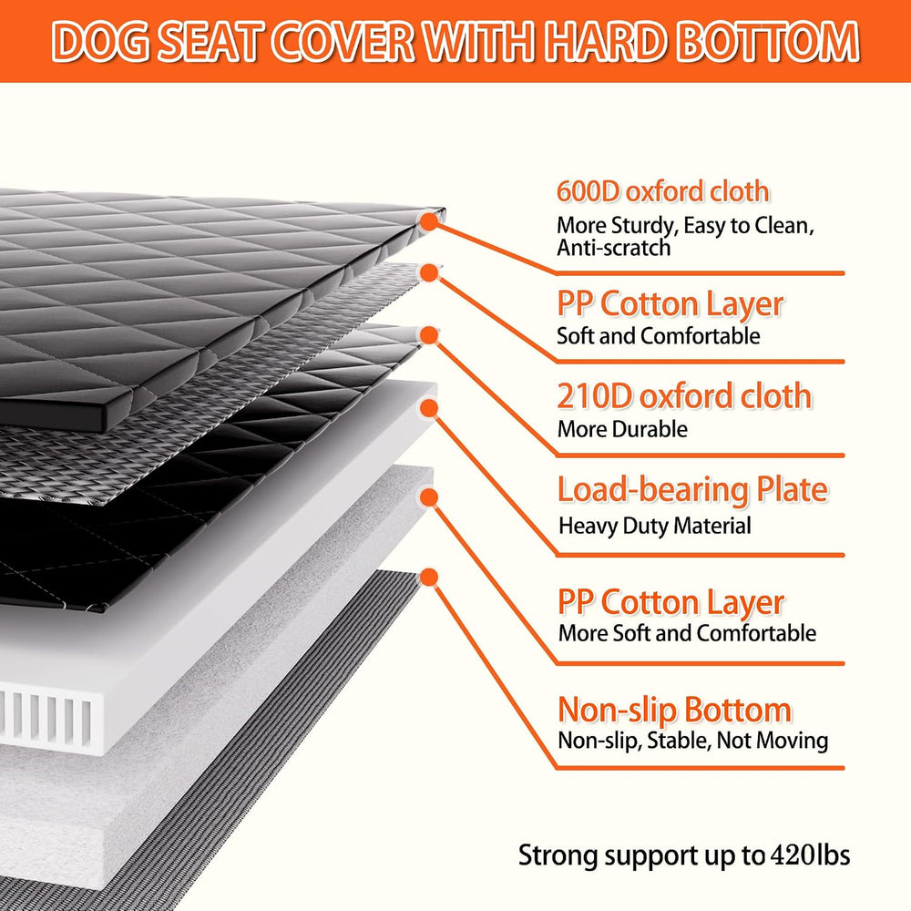 Back Seat Extender for Dogs,Heavy-Duty Dog Car Seat Cover for Back Seat