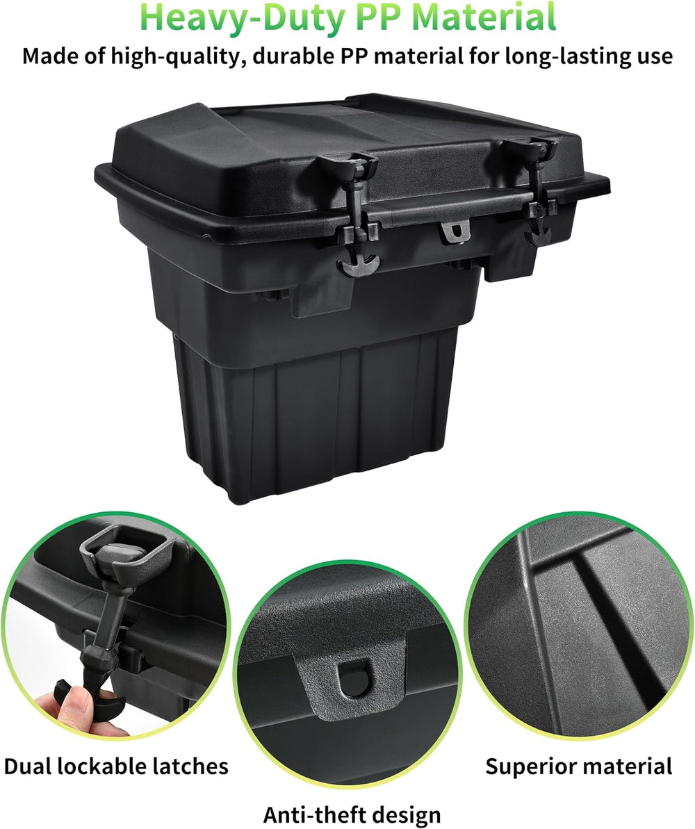 Rear Cargo Box for Kawasaki Mule MX Accessories, Removable Waterproof Storage...