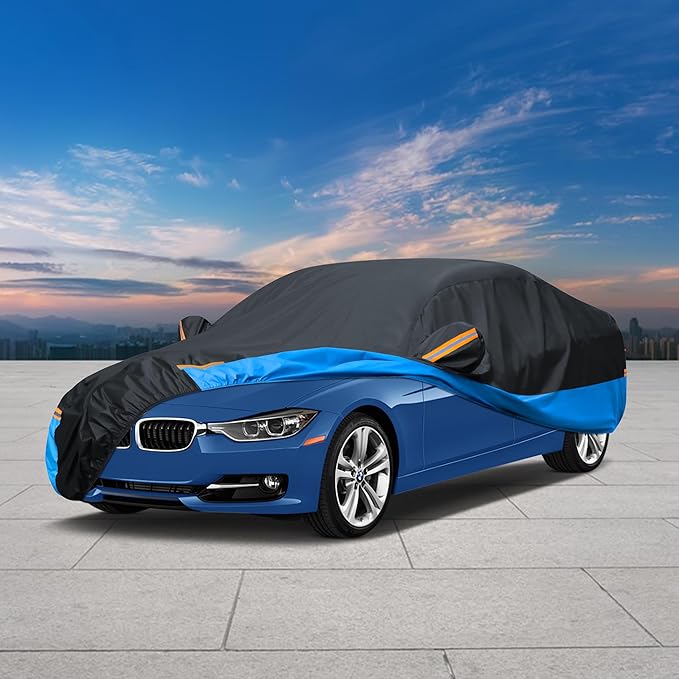 Car Cover Waterproof All Weather Outdoor Windproof Dustproof UV Protection Fit