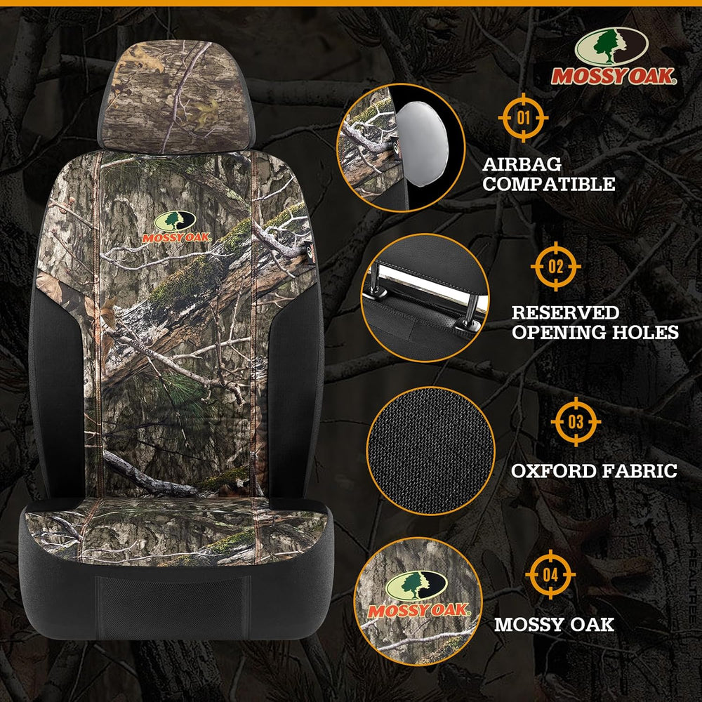 Mossy Oak Camo Seat Covers, Airbag Compatible, Universial Fit, Fit Most Bucke...