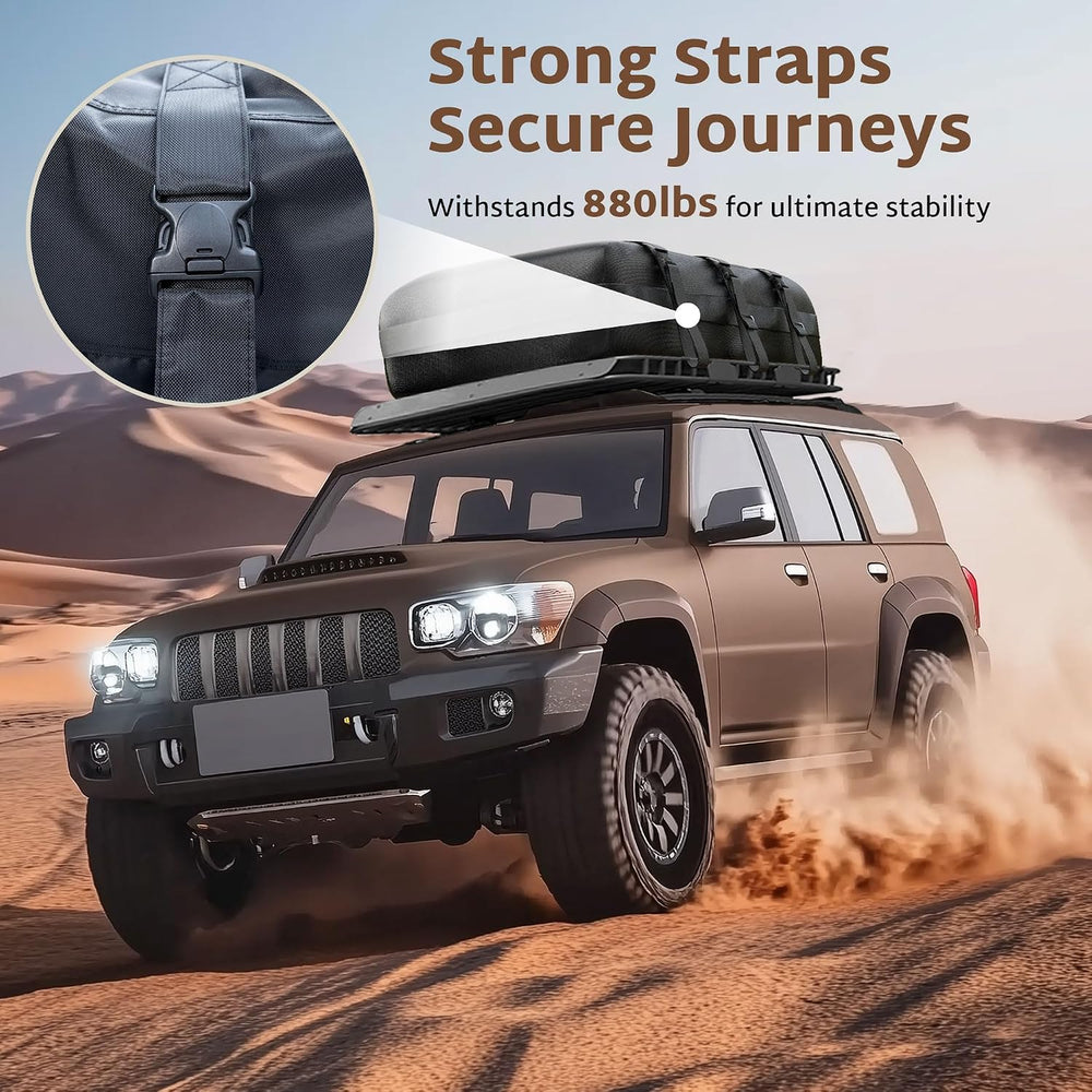 iBirdie Roof Rack Cargo Carrier 15.3 Cubic Feet, Soft-Shell Rooftop Cargo Box...