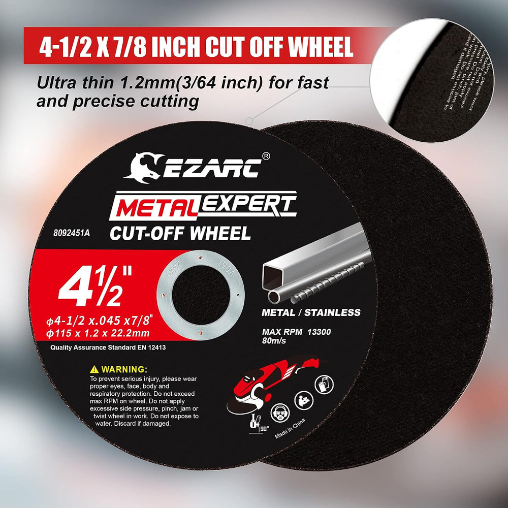 EZARC Cut Off Wheels Set, 4.5" x .045" x 7/8" Cutting Wheel 25...