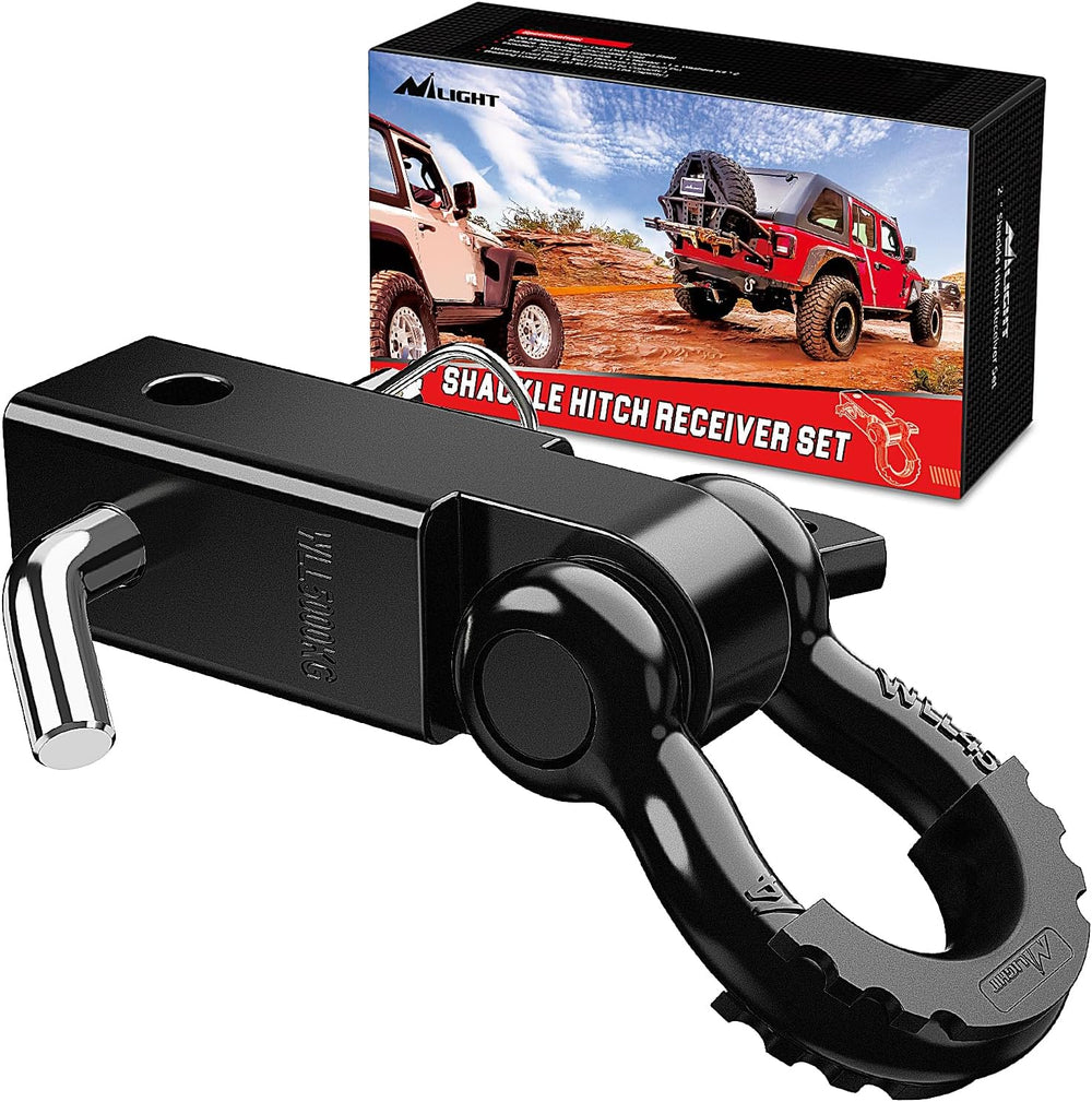 Nilight Shackle Hitch Receiver 2Inch 45000 LBs Breaking Strength 3/4" D ...