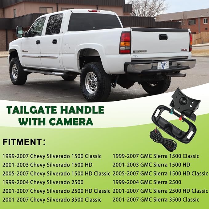 Backup Camera Tailgate Handle Rear View Camera Liftgate Latch Handle Compatible