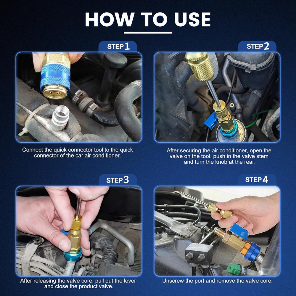 AC Valve Core Removal Tool, Automotive Air Conditioning Valve Core Remover In...