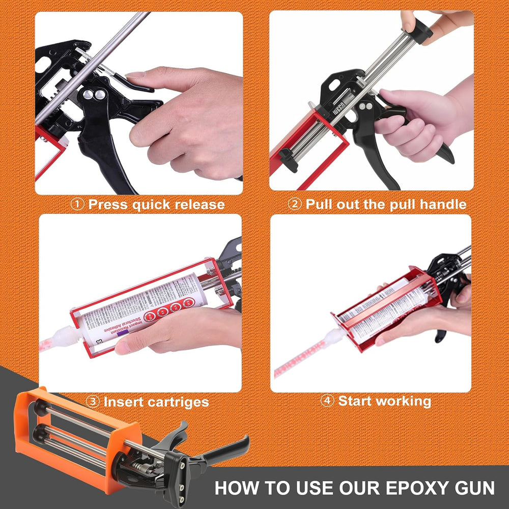 Epoxy Gun Dual Component 200ml – Manual 1:1 & 2:1 Ratio Adhesive Applicat...