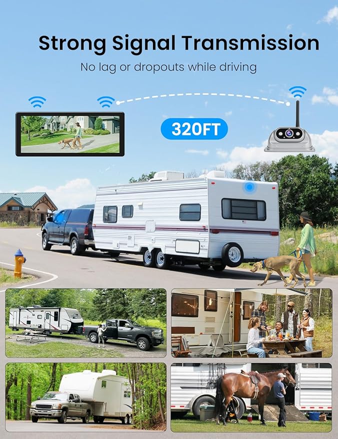 2.5D Display Wireless reversing Camera System FHD 1080P 10.26-inch touchable