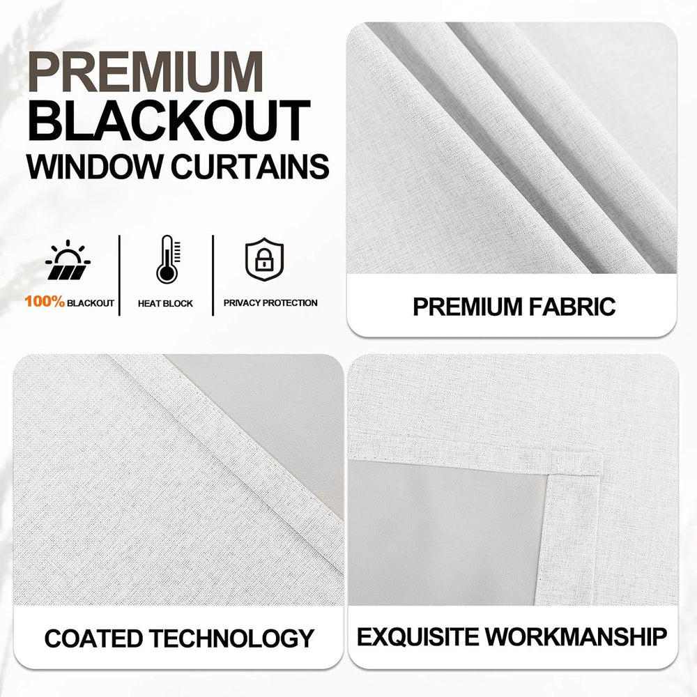 Jilron Adhesive Curtain,100% Blackout Shades,No Rod,Easy to Install,Provides ...