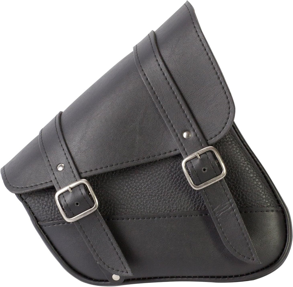 Willie & Max Black Synthetic Leather Motorcycle Swingarm Bag for Sportste...