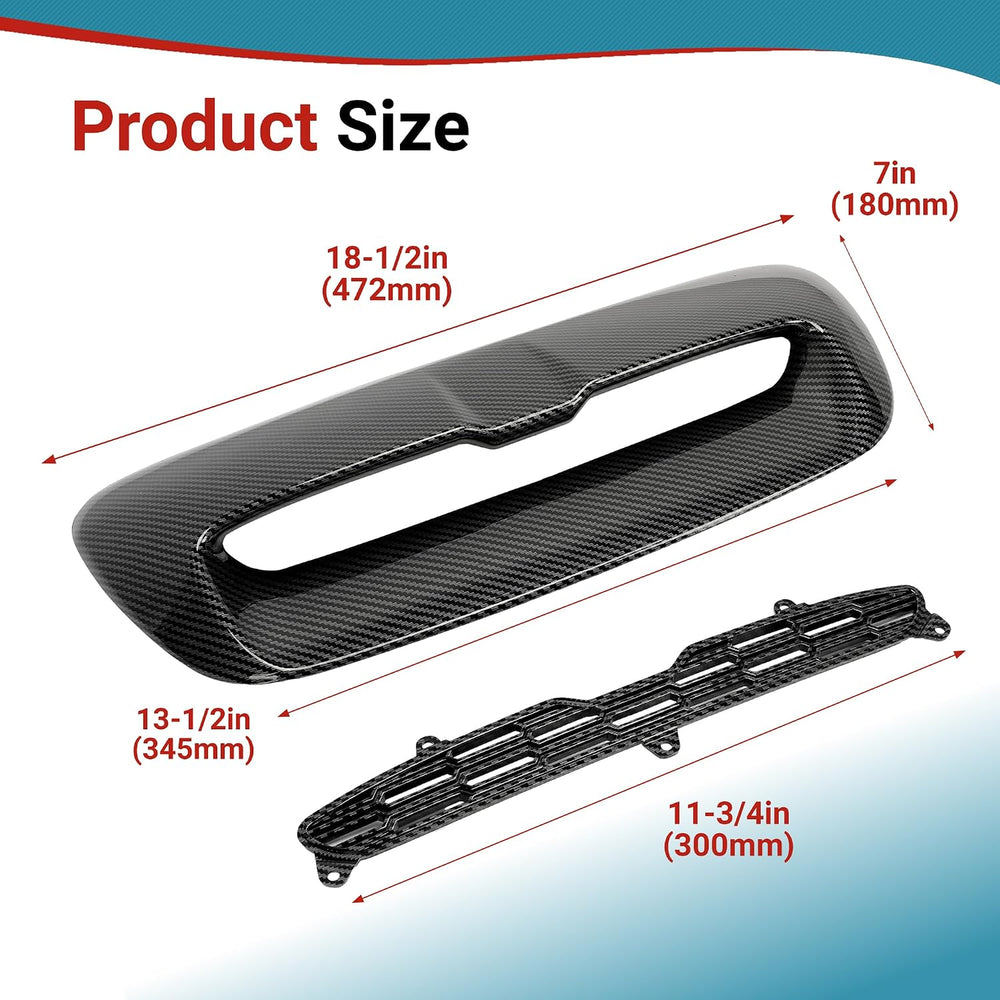 Kojem Hood Bonnet Air Intake Vent Scoop Cover Compatible with 2007-2013 Mini ...