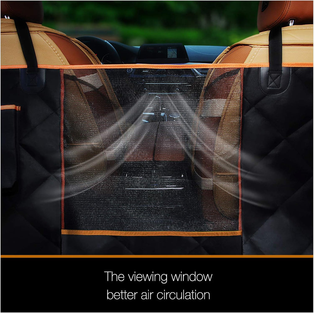 Luxury Dog Car Seat Cover for Back Seat Breathable Mesh Window Dog Hammock fo...