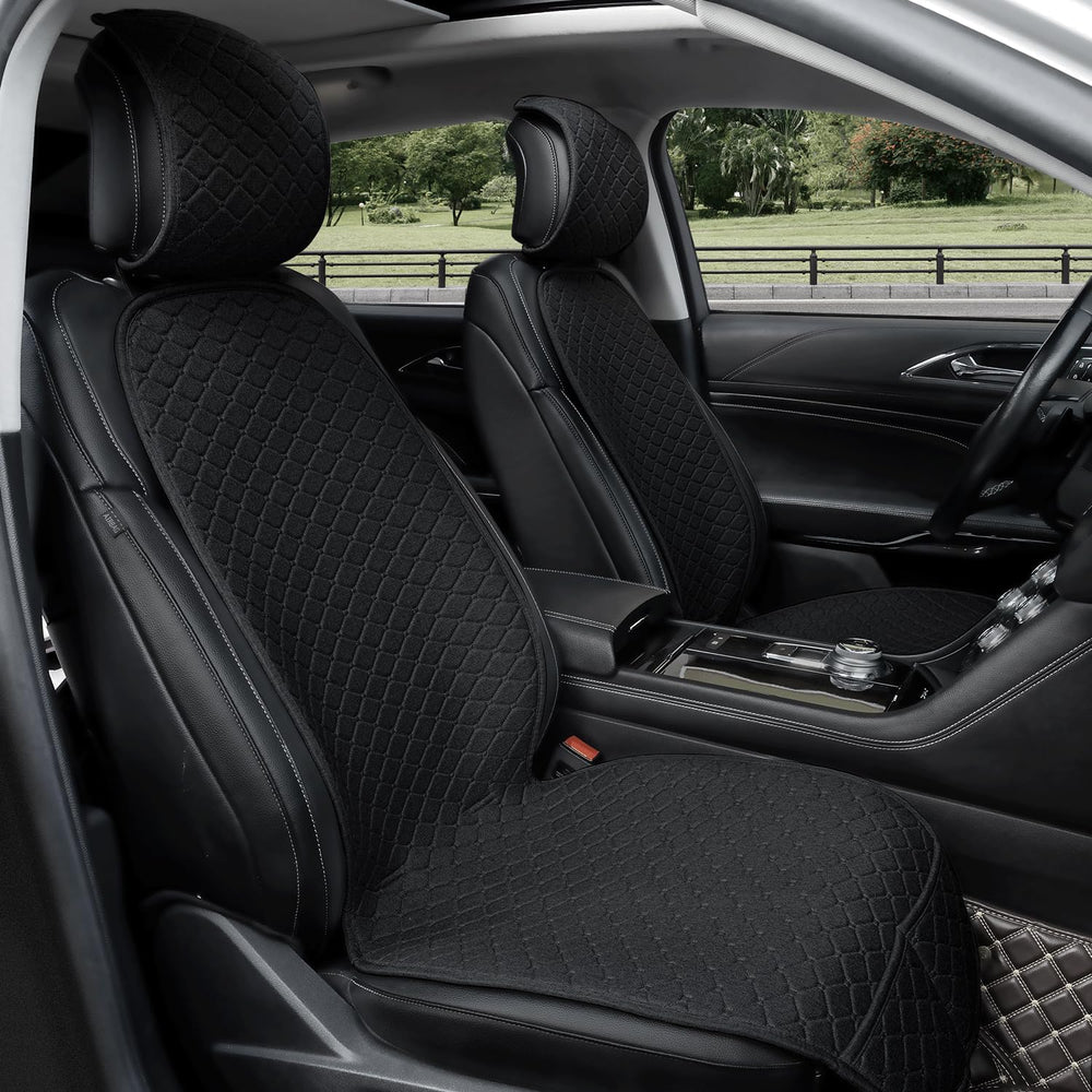 2 Pack Car Seat Covers, Front Seat Covers for Cars, Breathable Linen Car Seat...