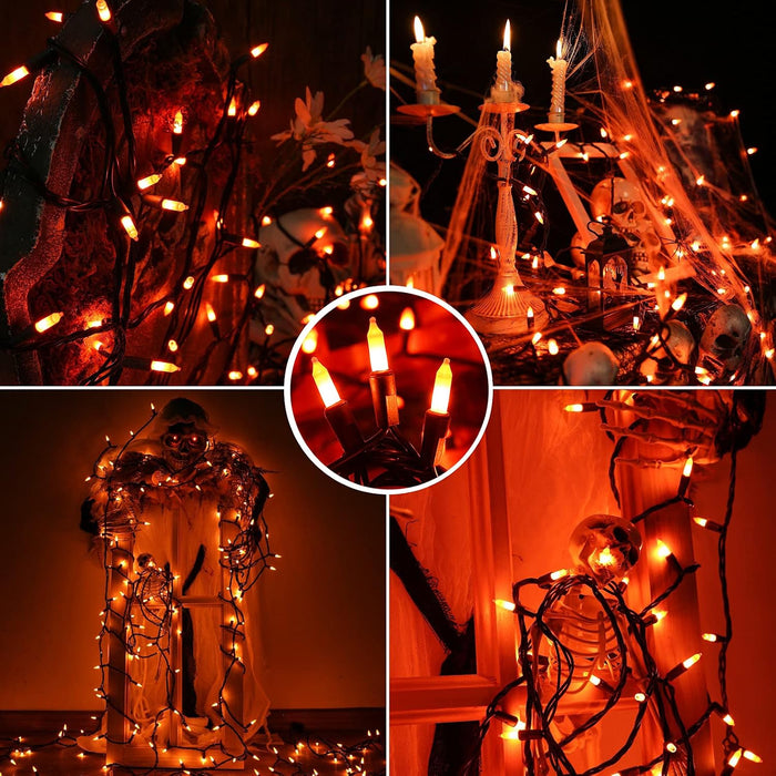 Toodour Candy Corn Halloween Lights, 75ft 300 Count Incandescent Lights