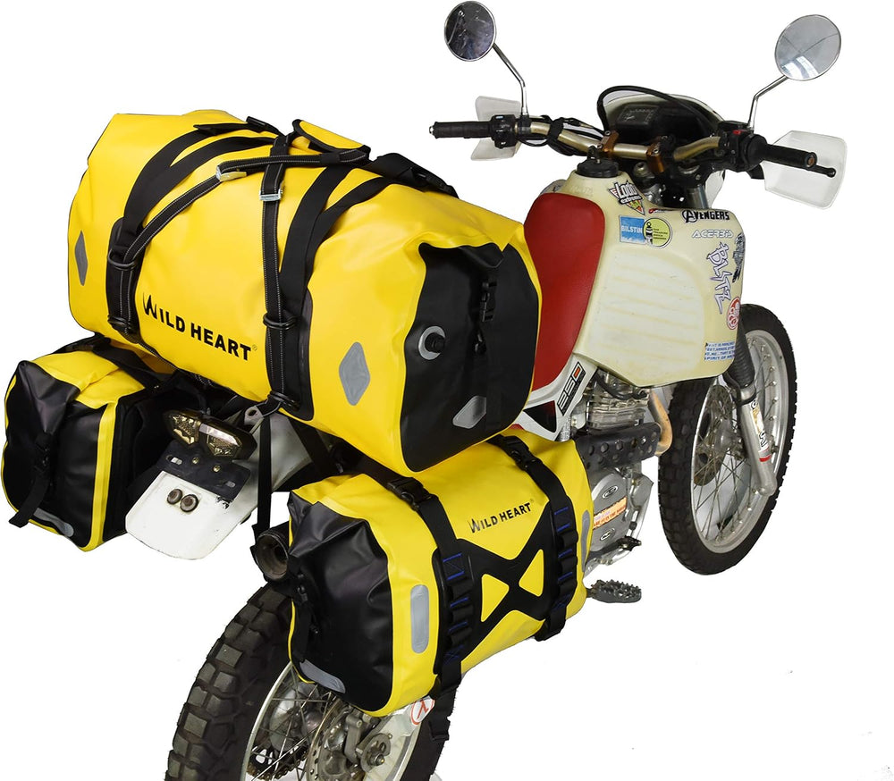 WILD HEART Waterproof Bag 55L 66L 77L Motorcycle Dry Duffel Bag for Travel,Mo...