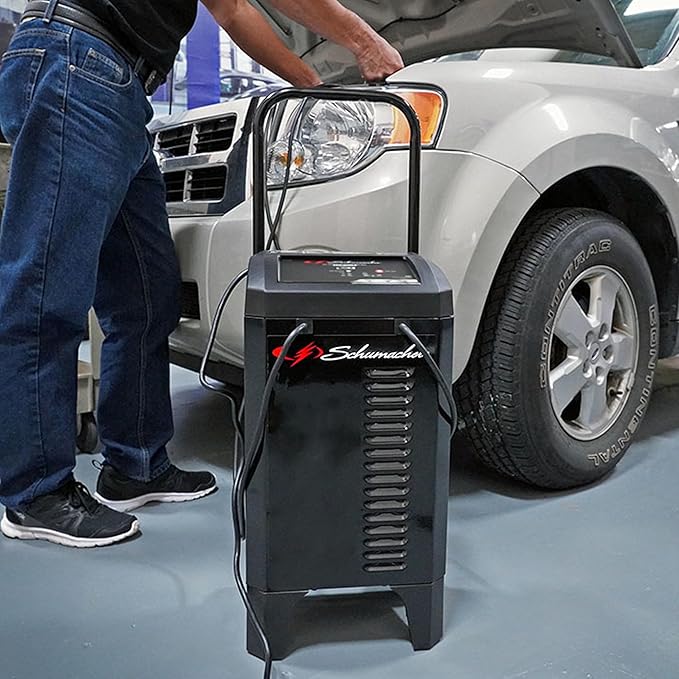 Schumacher Electric 4-in-1 Wheeled Battery Charger, Maintainer, and Engine