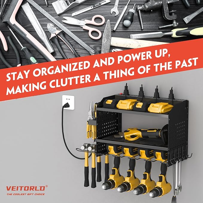 Veitorld Power Tool Organizer Wall Mount