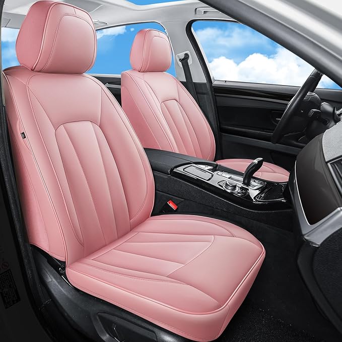 Pink Seat Covers for Cars, Front Seats Universal Fit for SUV, Sedans and Trucks