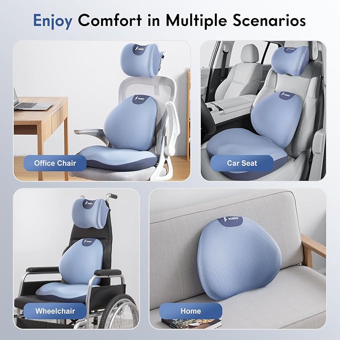 FLORICH Seat Cushion and Lumbar Support Pillow