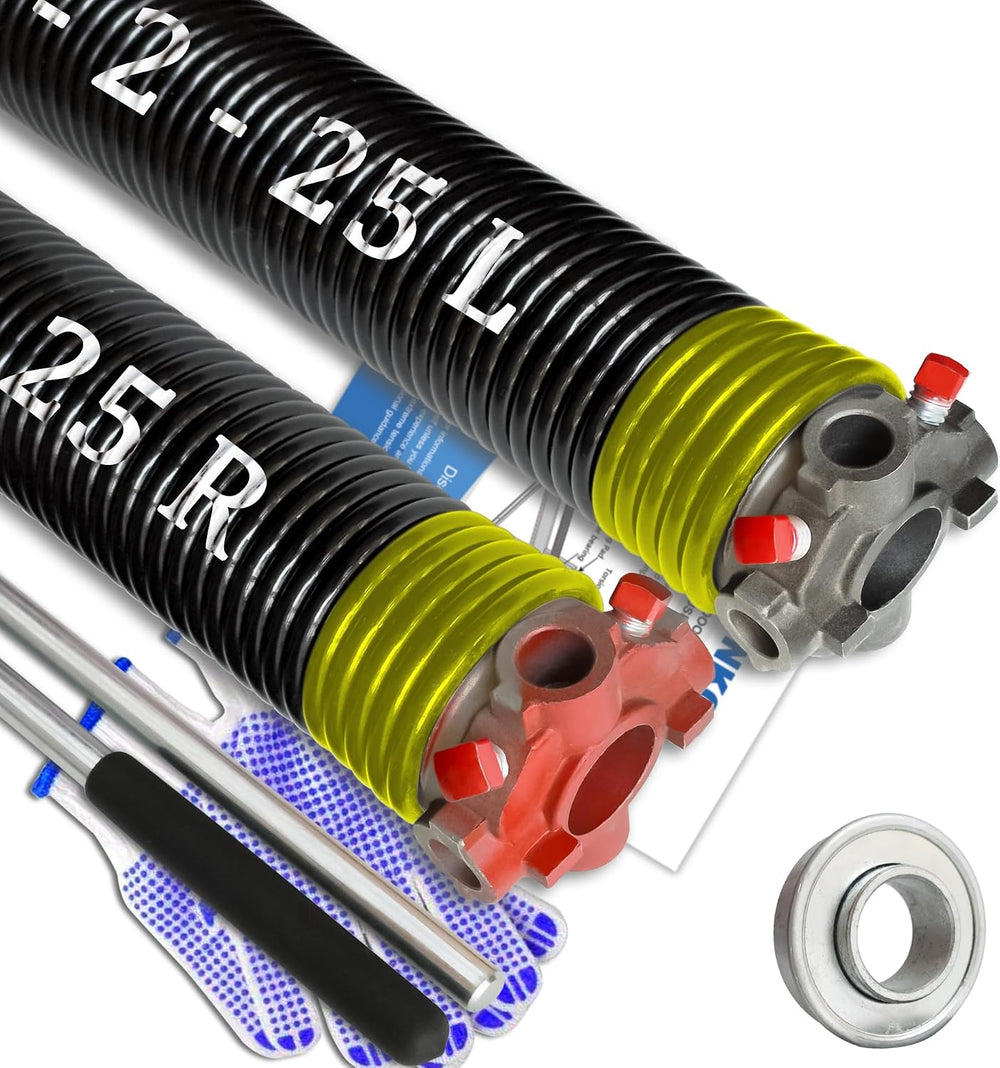 Garage Door Torsion Spring Set, Pair of 2" Electrophoresis Coated Garage...