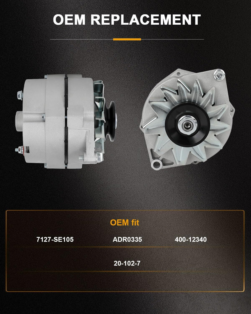 ROADFAR One Wire Self-exciting Alternator Replacement for Chevy