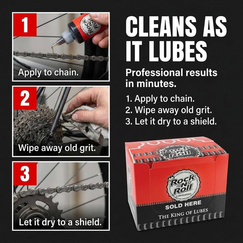 Rock N Roll Bike Lubricant, Absolute Dry Chain Lube 4oz, Pack of 12