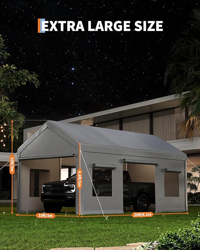 10 x 20ft Heavy-Duty Carport