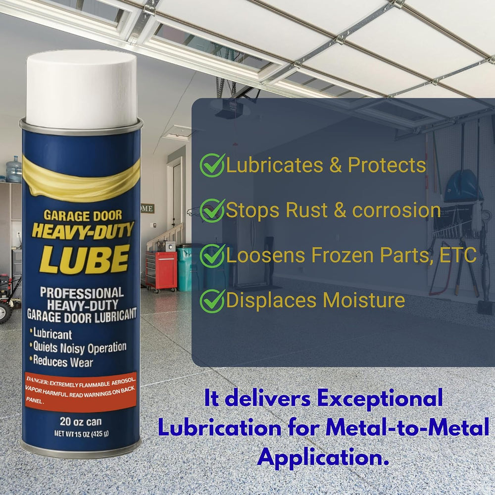 Premium Heavy-Duty Garage Door Lubricant 20oz – Long-Lasting, Multi-Purpose R...