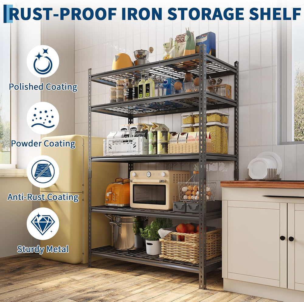 Garage Shelving 2000 LBS Storage Shelves Adjustable Metal Shelving Unit Heavy...