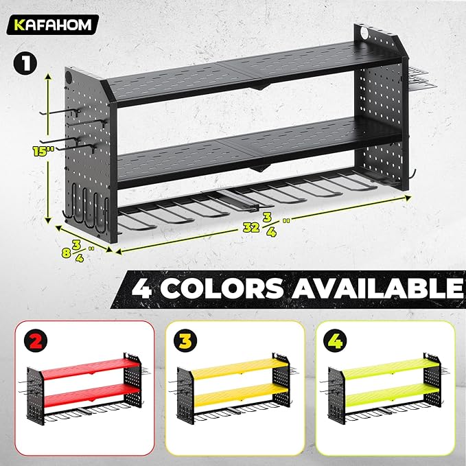 KAFAHOM Power Tool Organizer,Large 8 Drill Holder Wall Mount