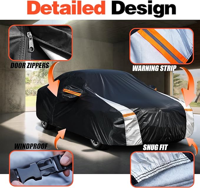 Honda Civic Car Cover 100% Waterproof All Weather, Gift