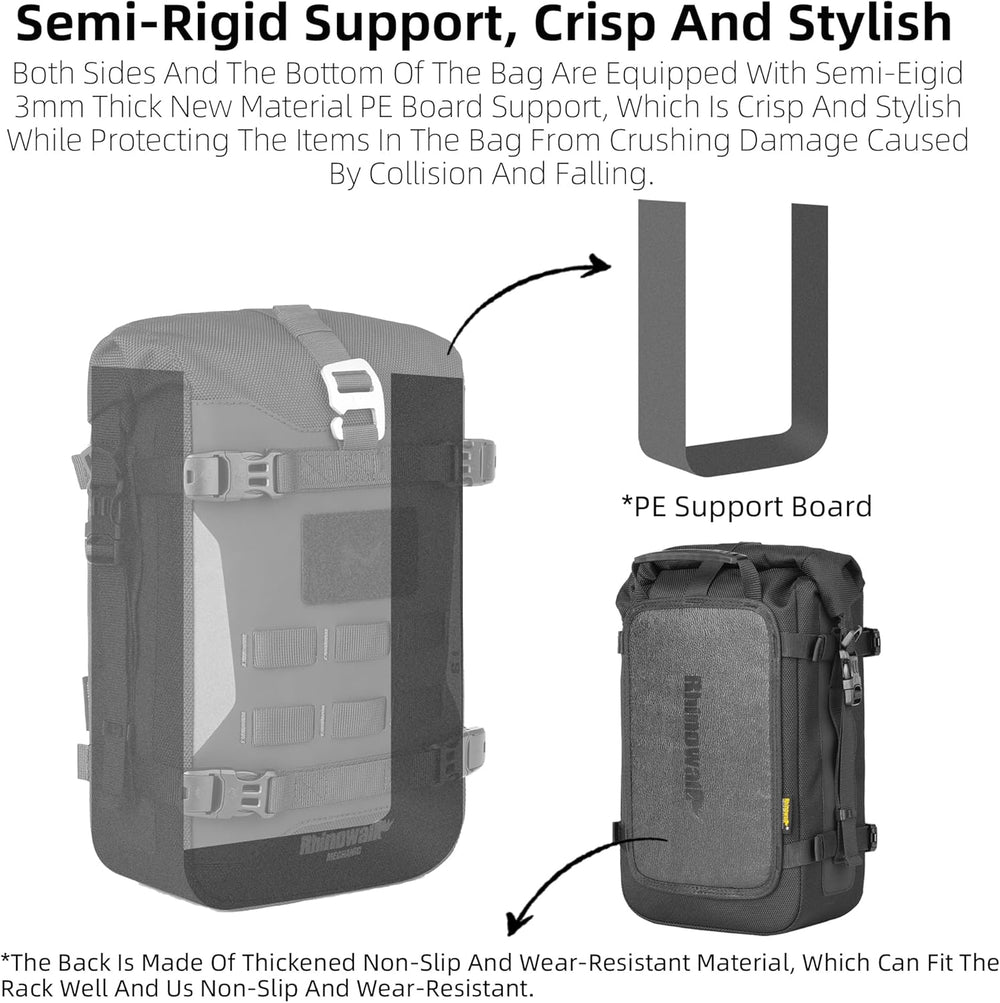 Rhinowalk Motorcycle Crash Bar Bag Waterproof 6L Motorcycle Frame Bag Saddle ...