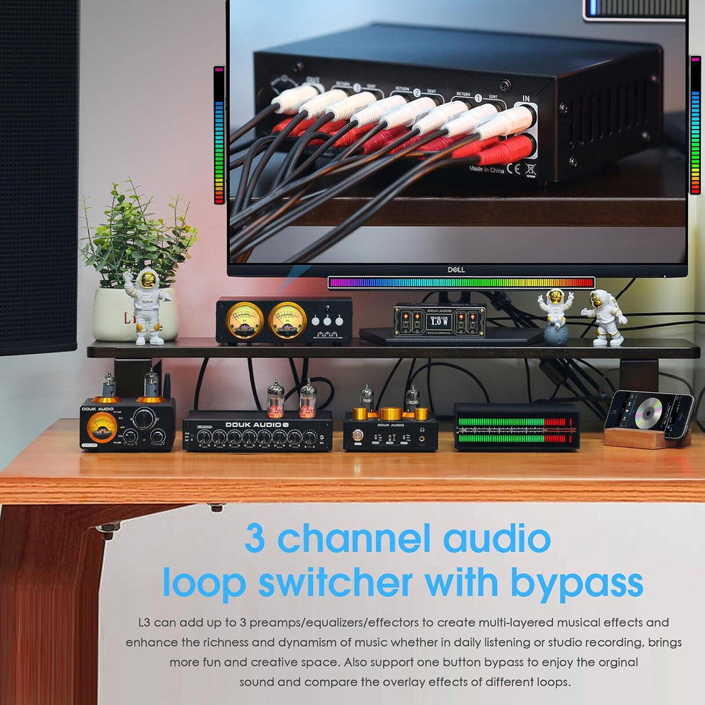 Douk Audio L3 RCA Audio Switch 1 in 3 Out & 3 in 1 Out, 3 Channel Switche...