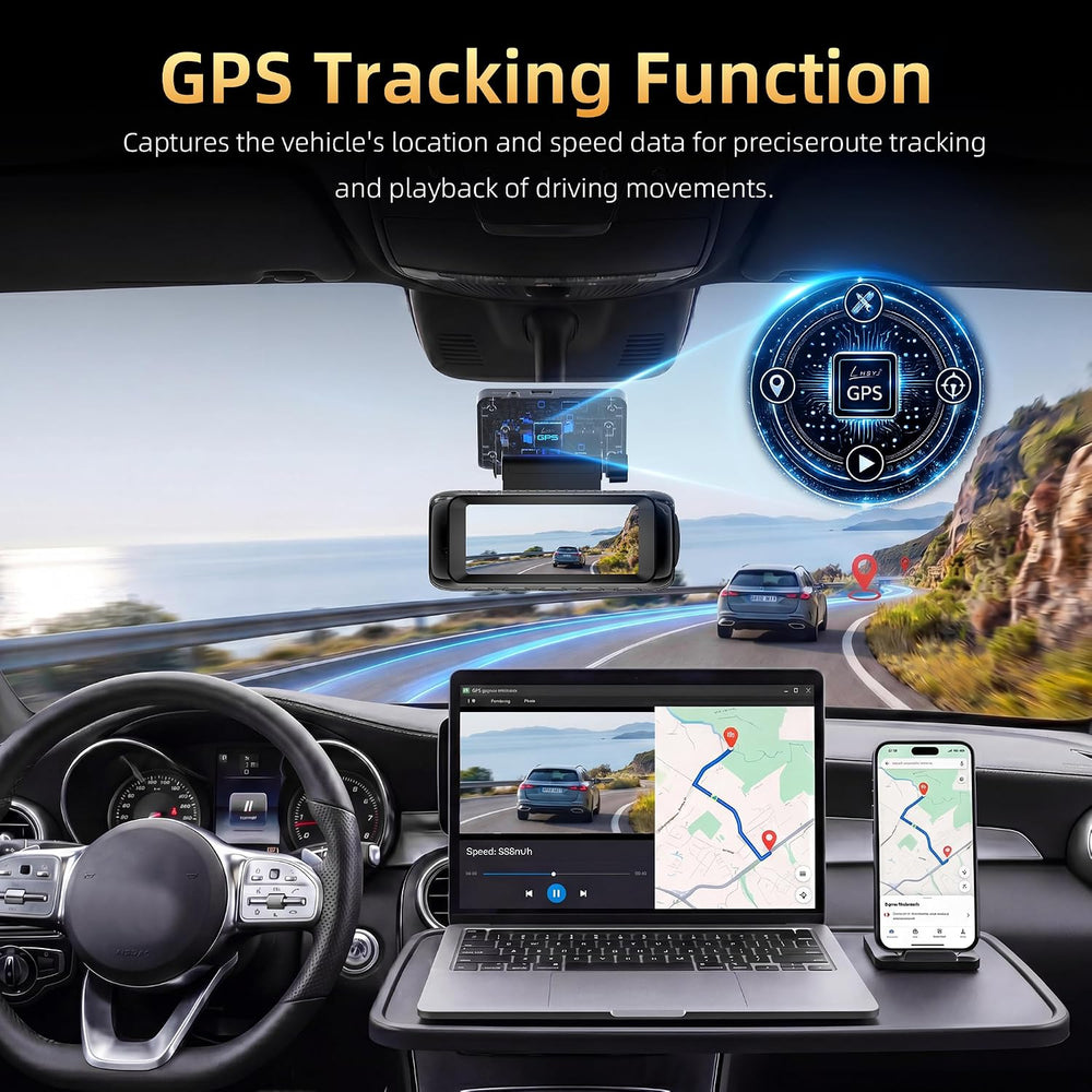 4K Dual Dash Cam Front Rear, STARVIS 2 Sensor, WiFi 6, Night Vision