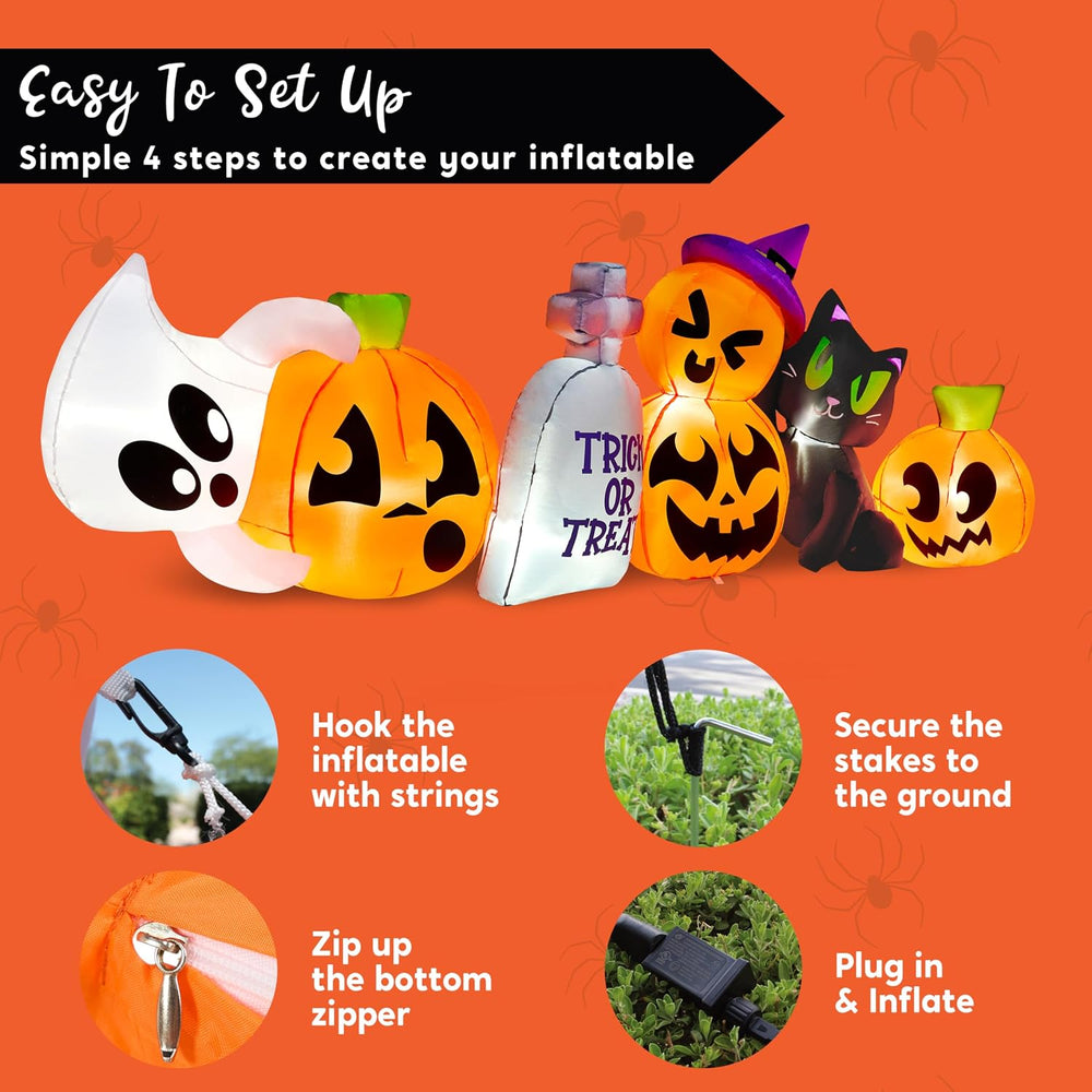 Joiedomi 8 FT Long Halloween Inflatables Outdoor Decoration, Halloween Blow U...