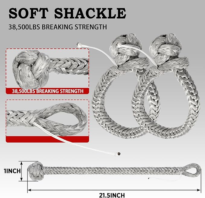 Nylon Kinetic Recovery Tow Rope Heavy Duty Offroad Snatch Strap